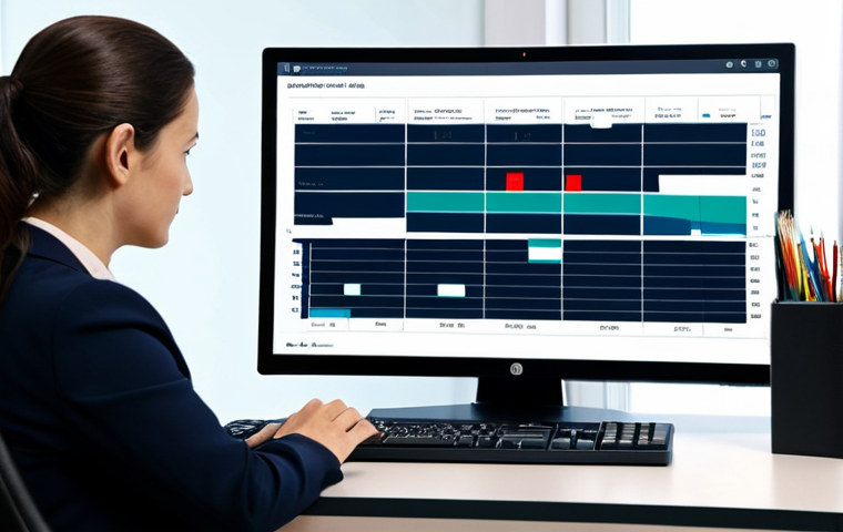 A professional data analyst, fully clothed in a modest business suit, intently examining a large digital screen displaying complex email marketing analytics dashboards, charts, and a calendar with highlighted optimal sending times. The setting is a clean, modern office with soft, ambient lighting. The subject has perfect anatomy, correct proportions, and a natural pose, with well-formed hands properly interacting with a keyboard. The image conveys precision and strategic planning. safe for work, appropriate content, family-friendly, professional dress, high quality, studio lighting.