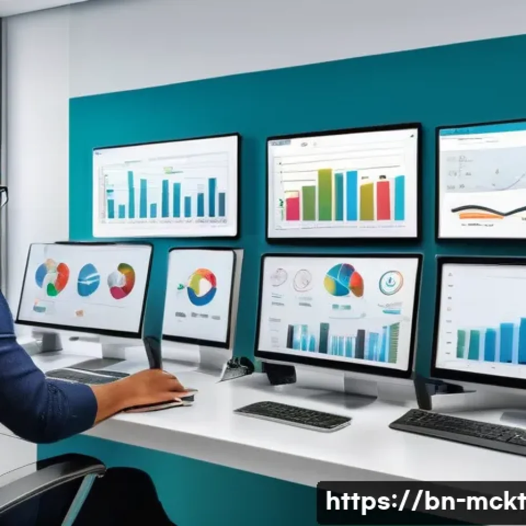 이메일 콘텐츠 개인화 기법과 자동화 - A modern office scene showing a diverse group of Bengali marketing professionals analyzing customer ...