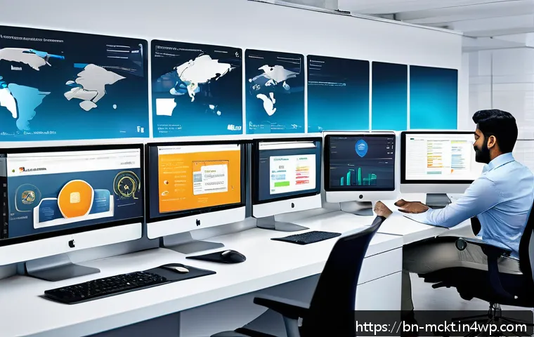 최고의 이메일 마케팅 자동화 플랫폼 - A modern digital workspace scene showcasing a diverse group of Bengali business professionals in a b...