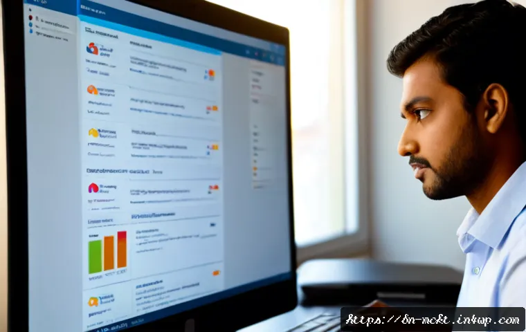 이메일 마케팅 자동화에서의 운영 효율성 - Photorealistic modern office scene illustrating email marketing automation efficiency, a focused Ben...